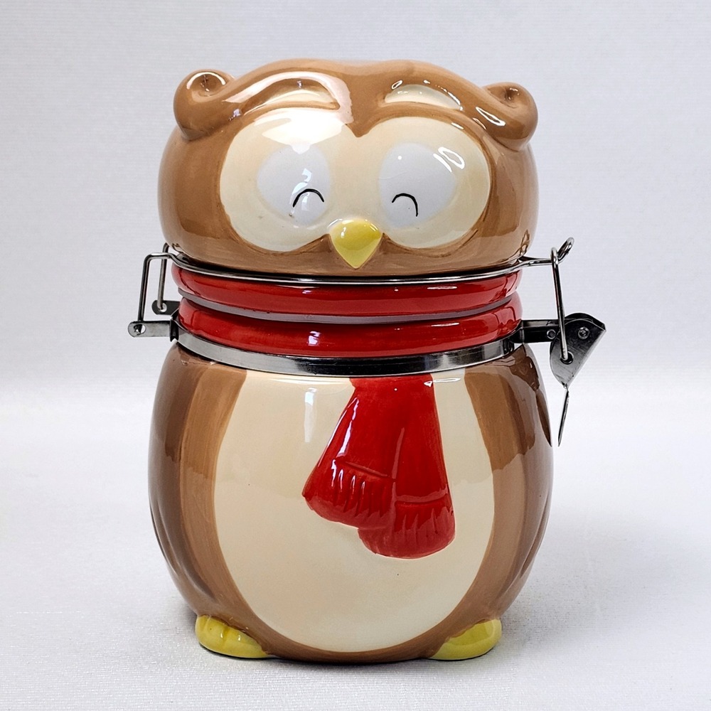 Ceramic Owl Jar Canister Locking Lid Home Decor‎ Kitchen Storage Conagra Brands